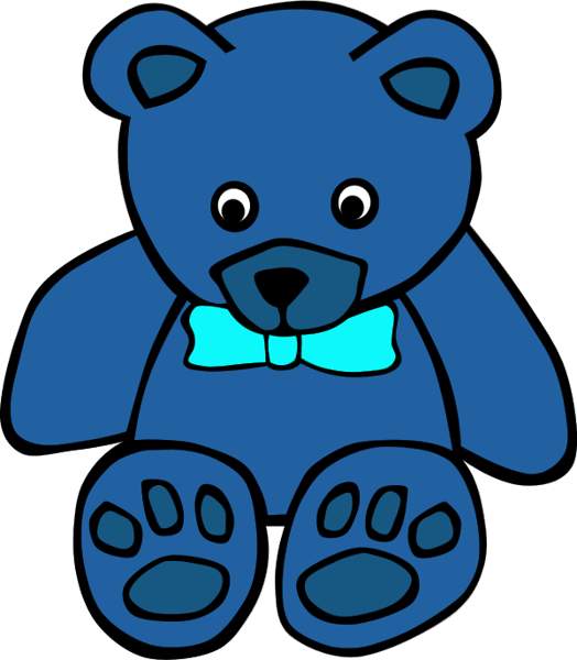 524x600 Bear Clipart Blue