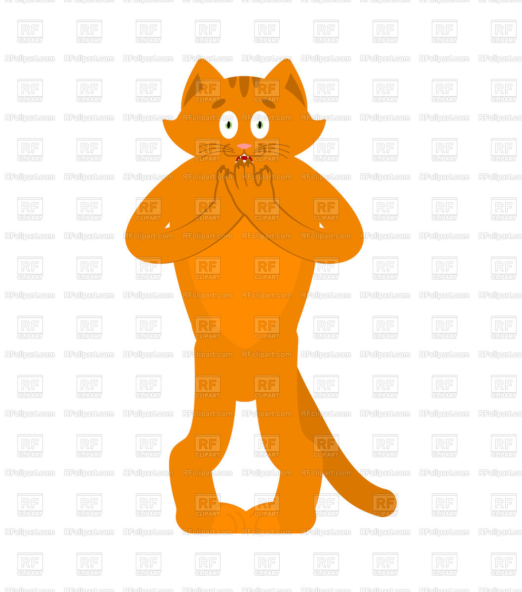 1058x1200 Cat Scared Omg Emotion Royalty Free Vector Clip Art Image