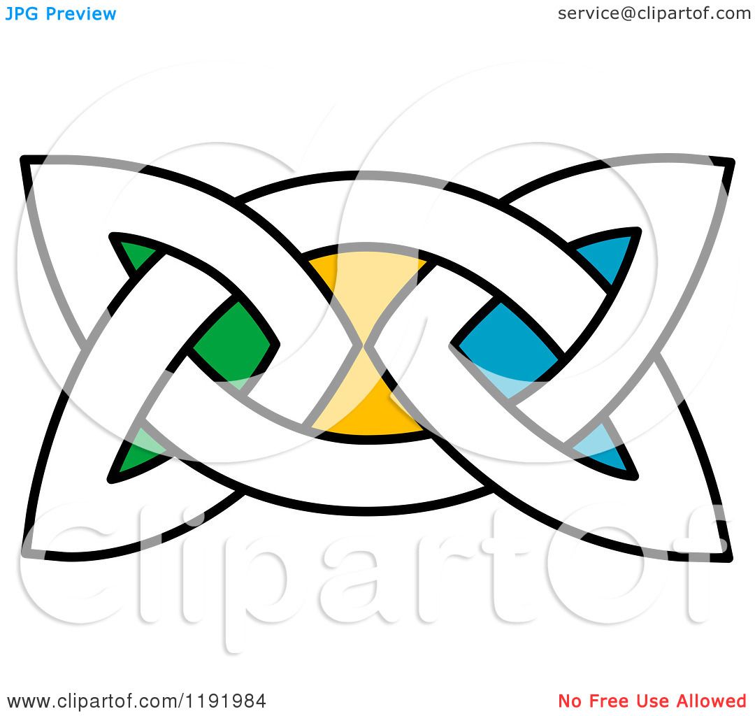 1080x1024 Clipart Of A Colorful Celtic Knot Design Element 6
