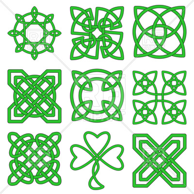 400x400 Green Celtic Knots Royalty Free Vector Clip Art Image