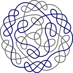 299x297 Navy Gray Celtic Knot Clip Art