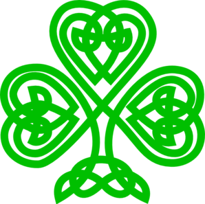 298x297 Celtic Shamrock Clip Art