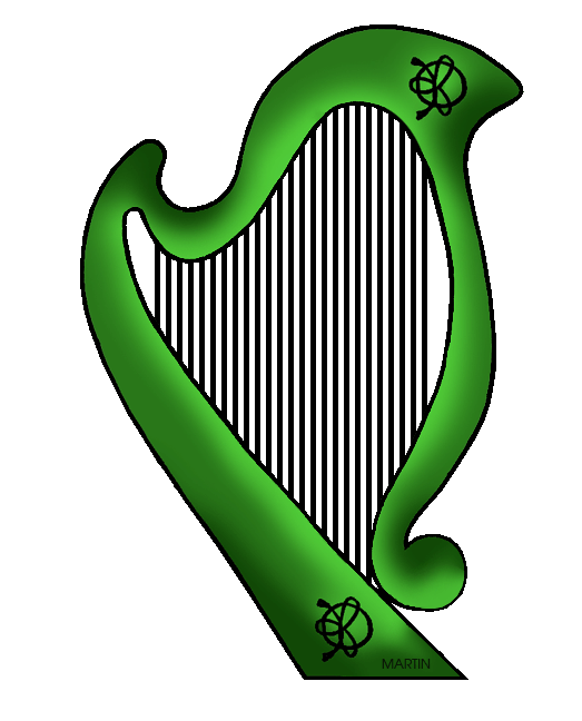 523x648 Celtic Harp Clipart