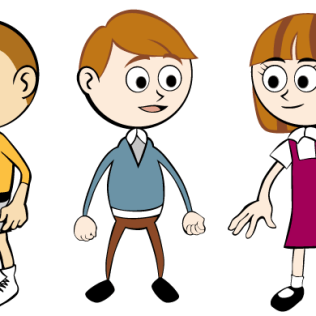 316x316 Free Vector Children, Kids, Teens Silhouettes 123freevectors