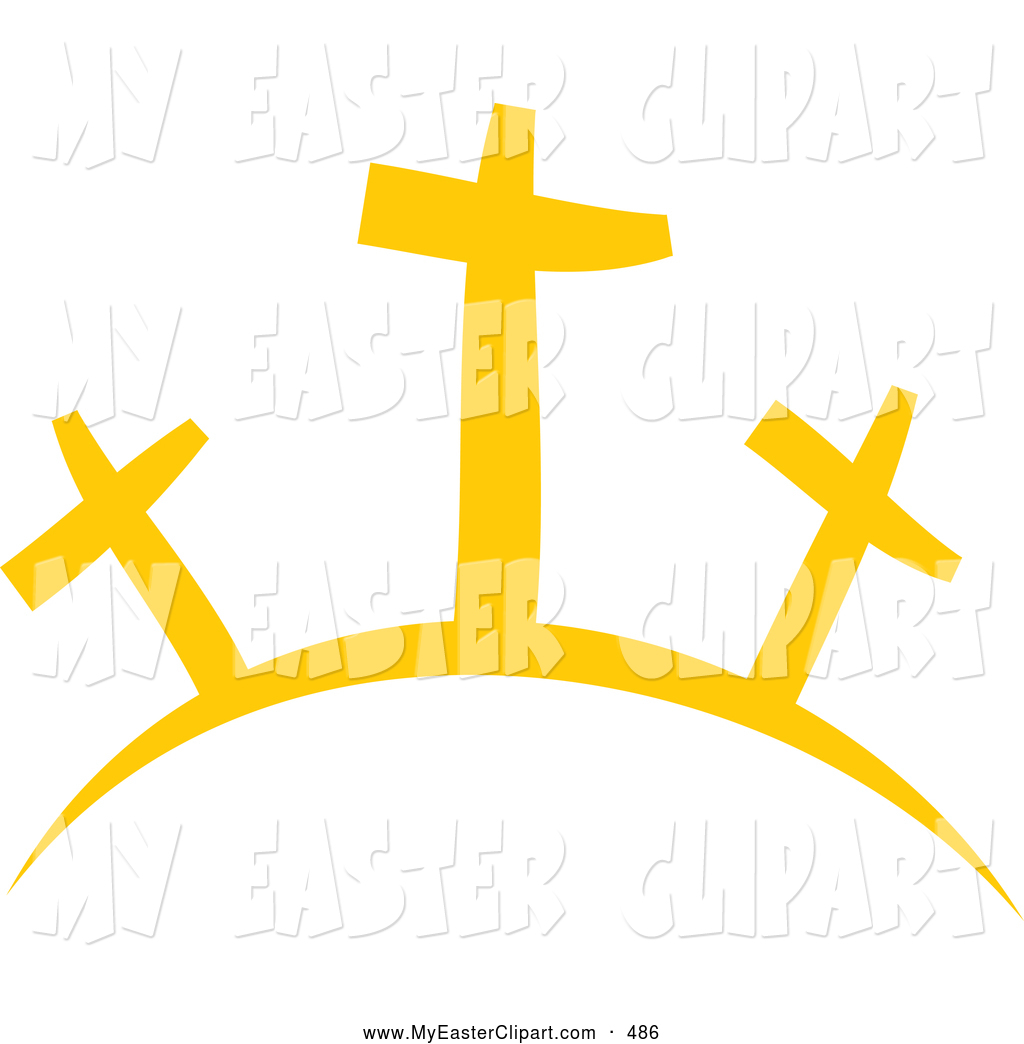 1024x1044 Clip Art Of A Group Of Three Crosses On A Hill By Prawny