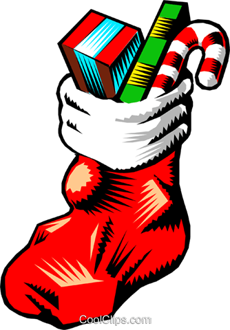 334x480 Christmas Stocking Royalty Free Vector Clip Art Illustration