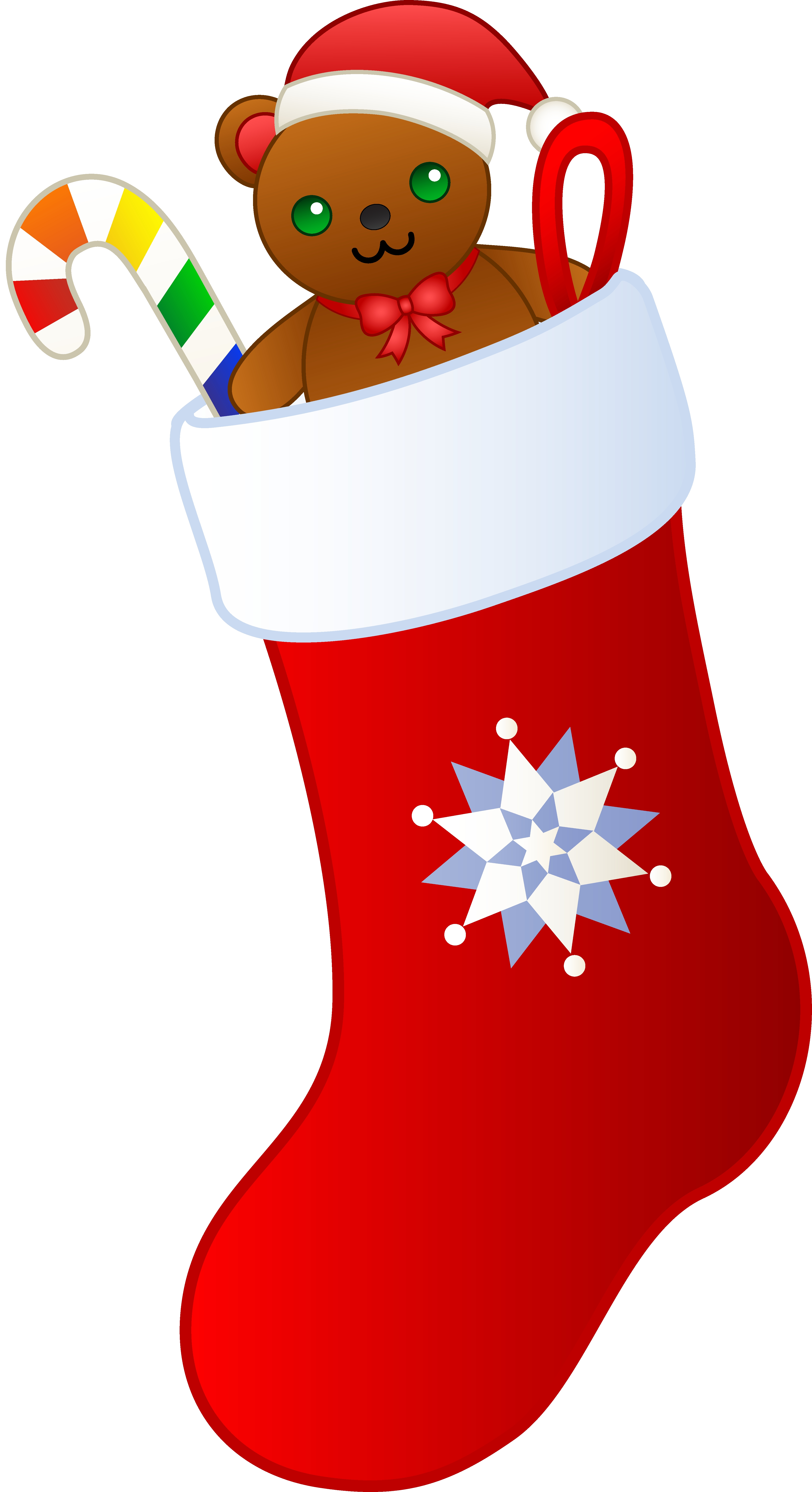 4037x7412 Fresh Christmas Stocking Clipart Design
