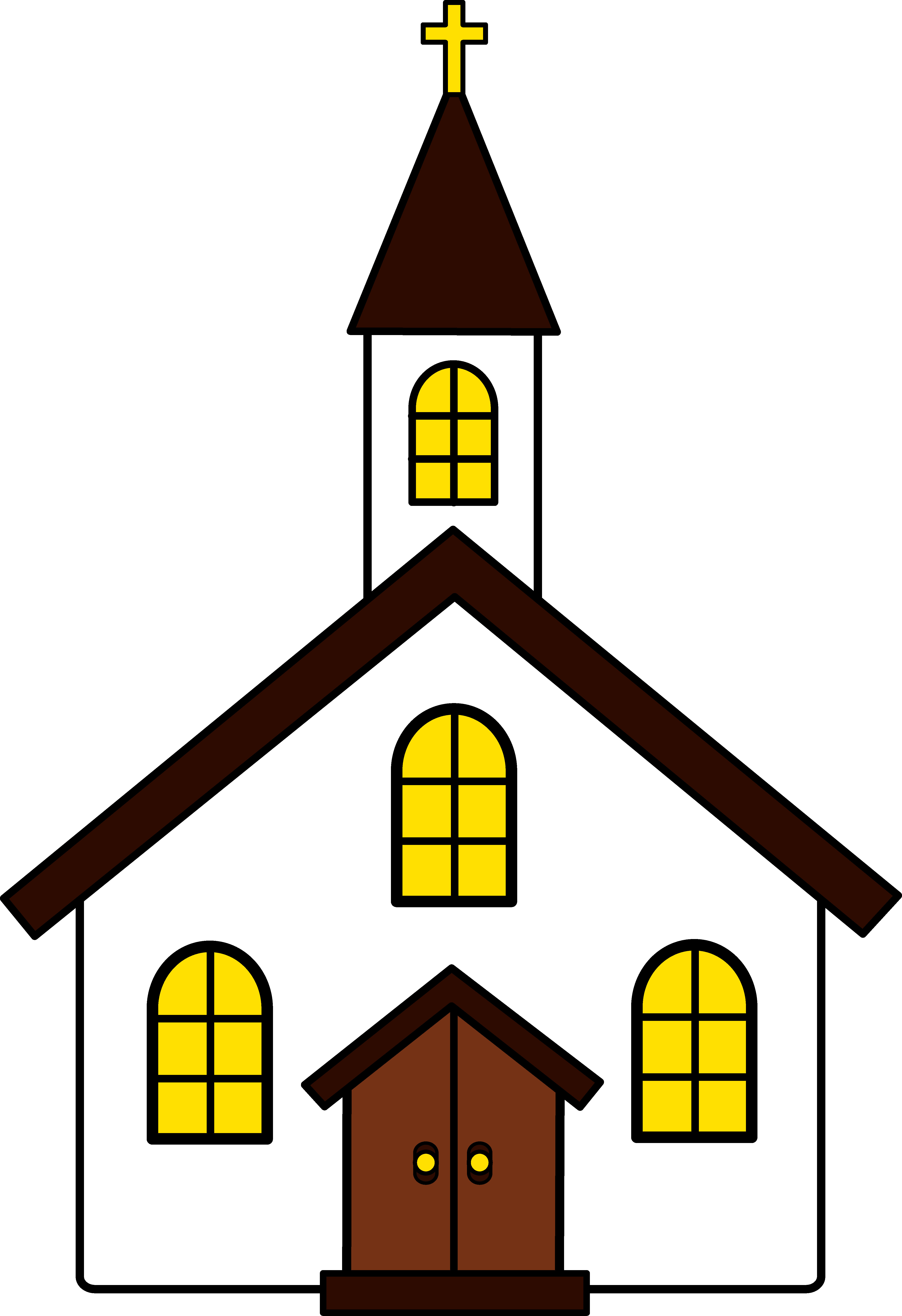 4543x6626 Free Church Clipart Black And White Transitionsfv