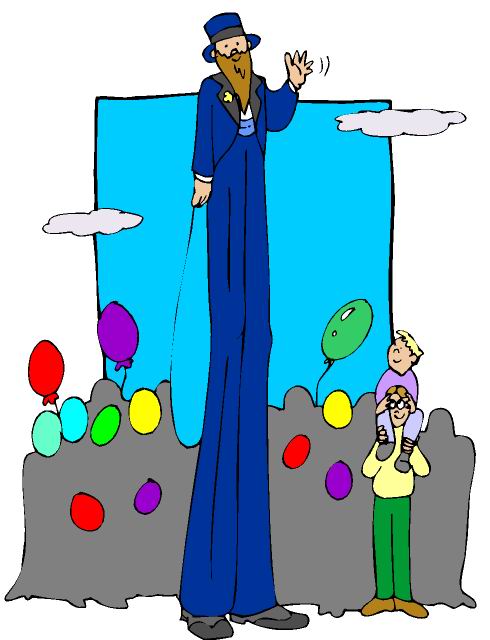 490x640 Stilt Walkers Circus Clipart