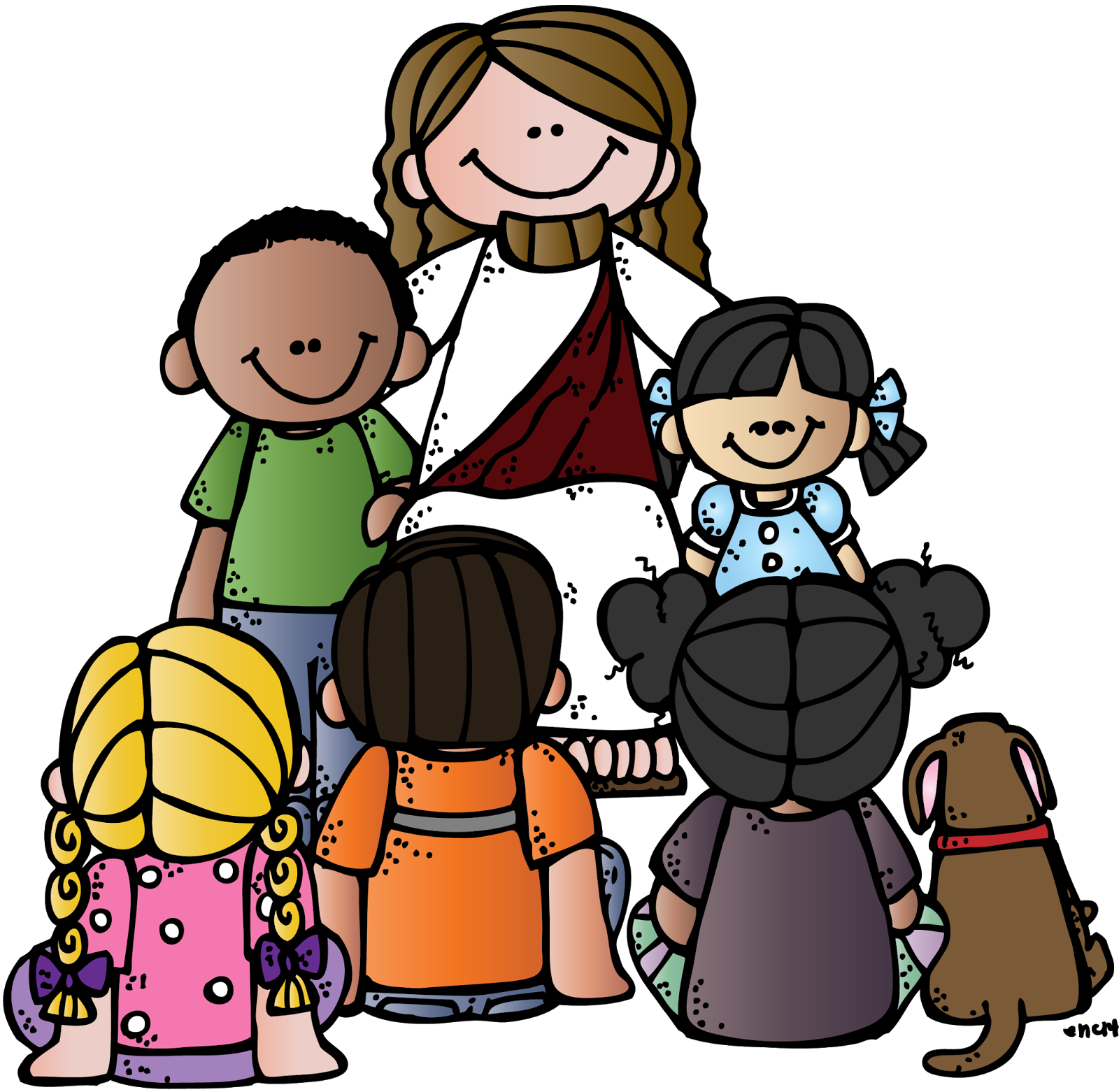 1600x1562 Luxurious And Splendid Jesus With Children Clip Art Top 84 Free