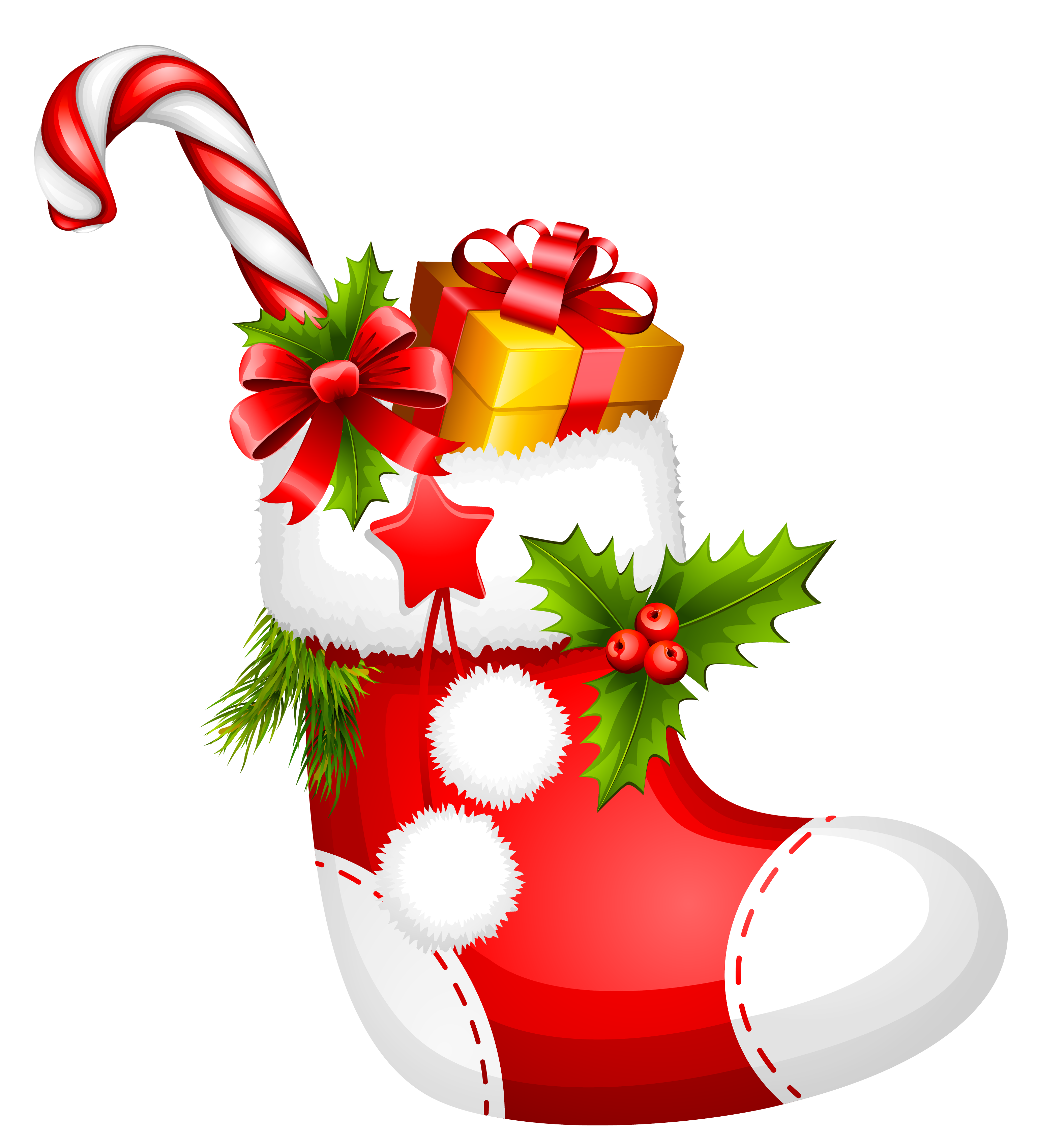 3076x3405 Christmas Stocking With Candy Cane Png Pictureu200b Gallery