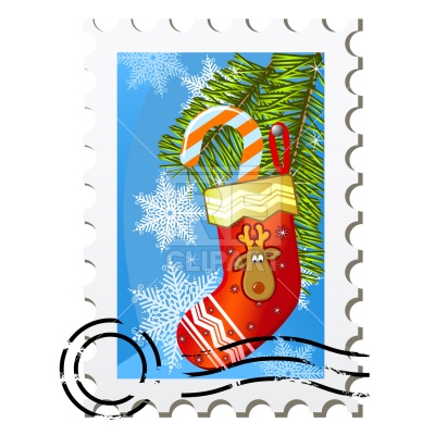 400x400 Christmas Stamp Royalty Free Vector Clip Art Image