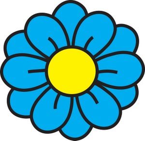 300x291 Flower Clipart Image Clip Art Illustration Of A Blue Flower