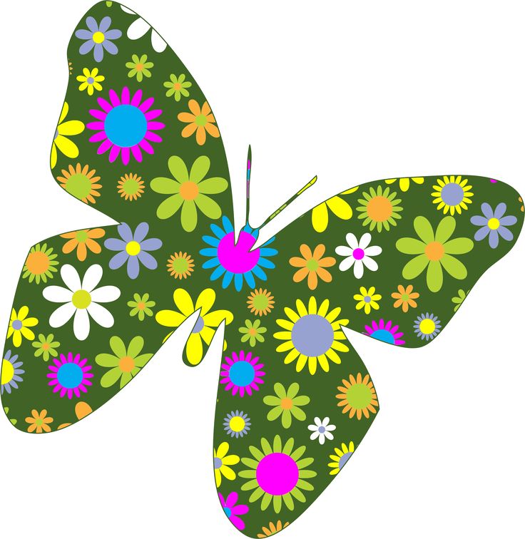 Free Clipart Flowers And Butterflies