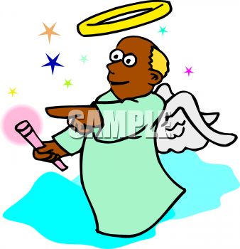 338x350 Free African American Angel Clipart
