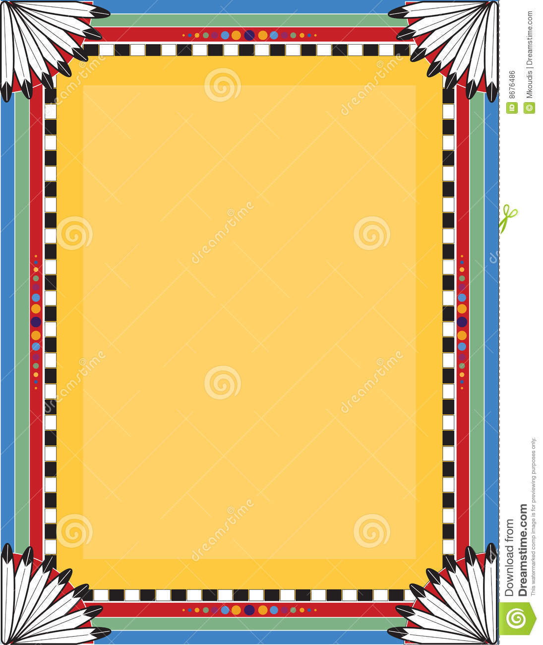 1095x1300 Native American Clipart Borders