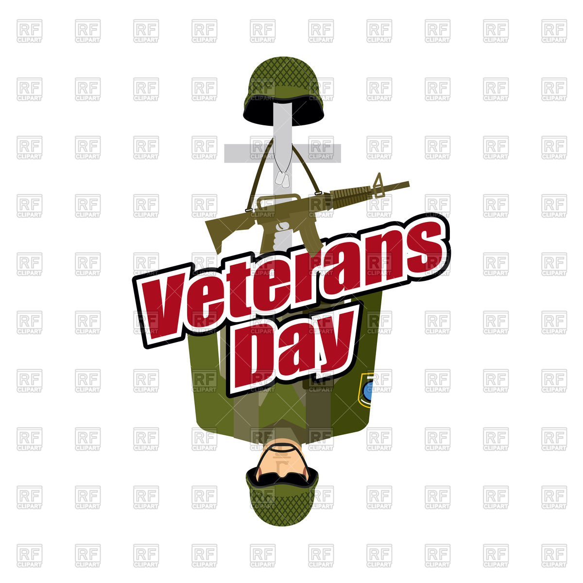 1200x1200 Veterans Day. Us Army Soldier And War Heros Grave. Royalty Free