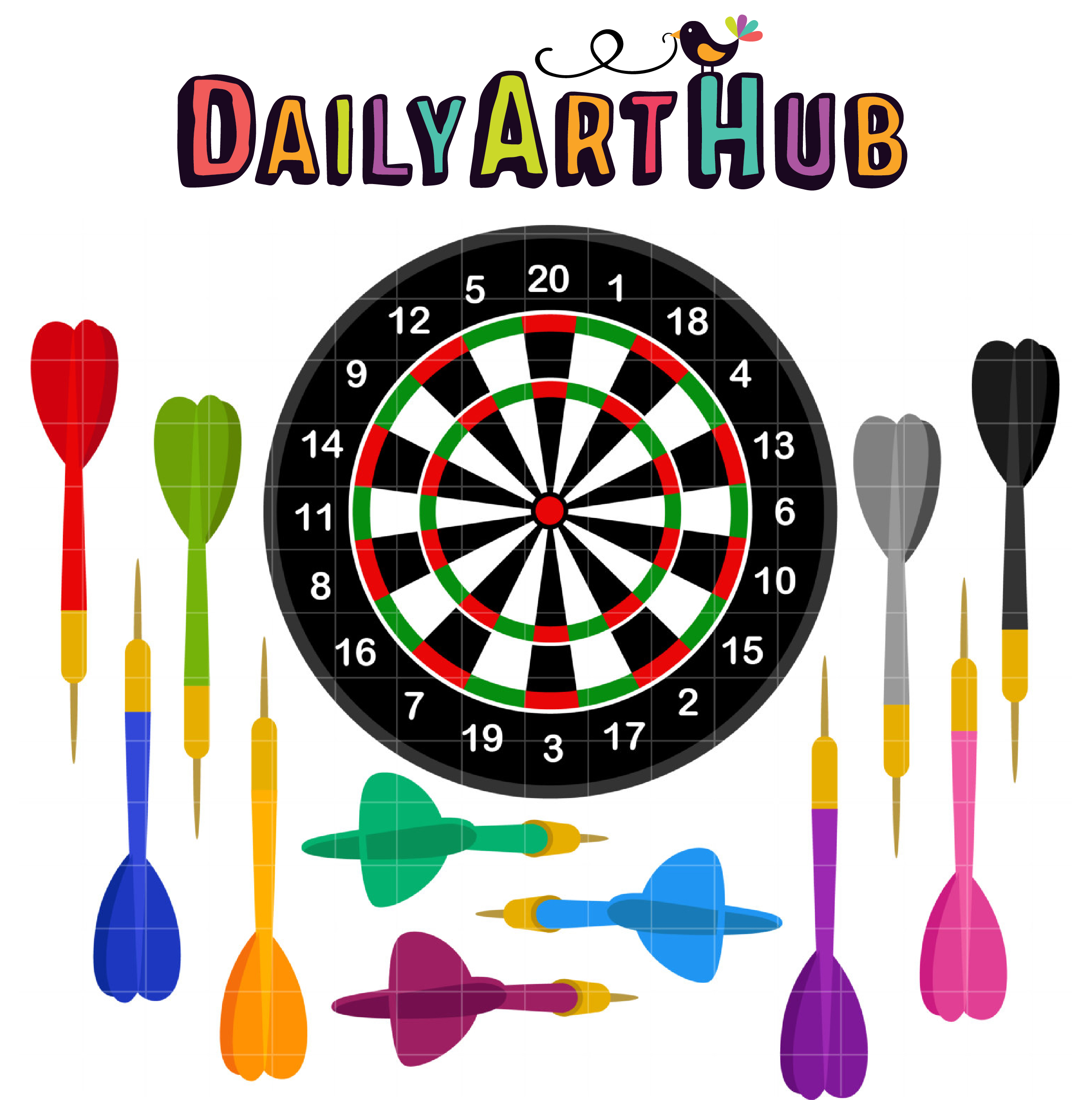 2497x2516 Darts Game Clip Art Set Daily Art Hub Free Clip Art Everyday
