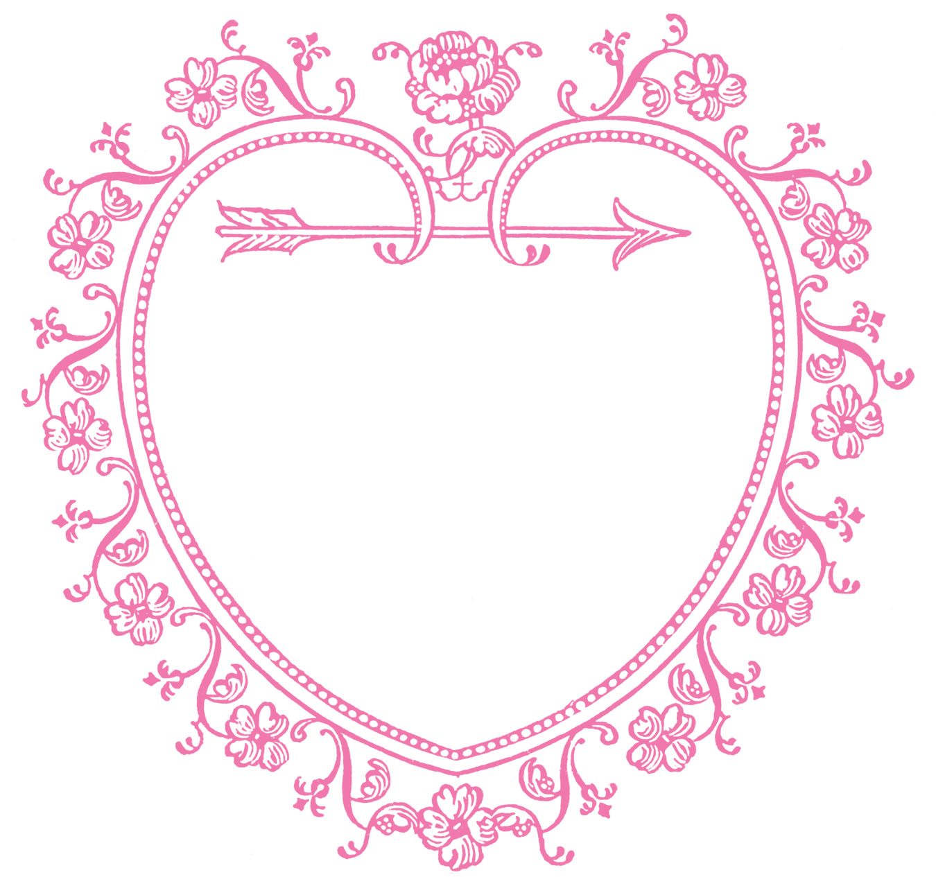 1350x1265 Heart Frame Clipart