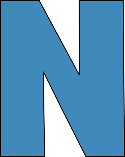 439x550 Blue Letter N
