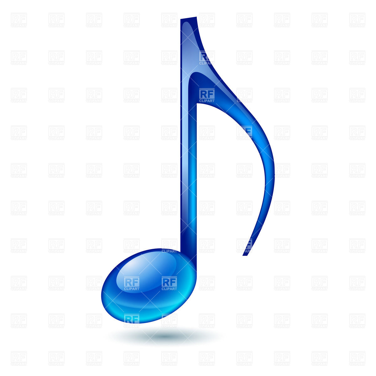 1200x1200 Blue Musical Note Royalty Free Vector Clip Art Image