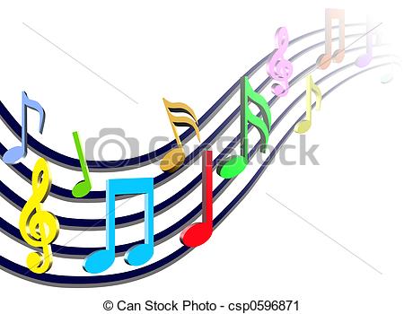 450x350 Colorful Music Notes Clipart