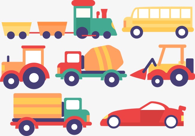 650x454 Vector Cartoon Cars Trucks Vans, Vector, Cartoon, Car Png