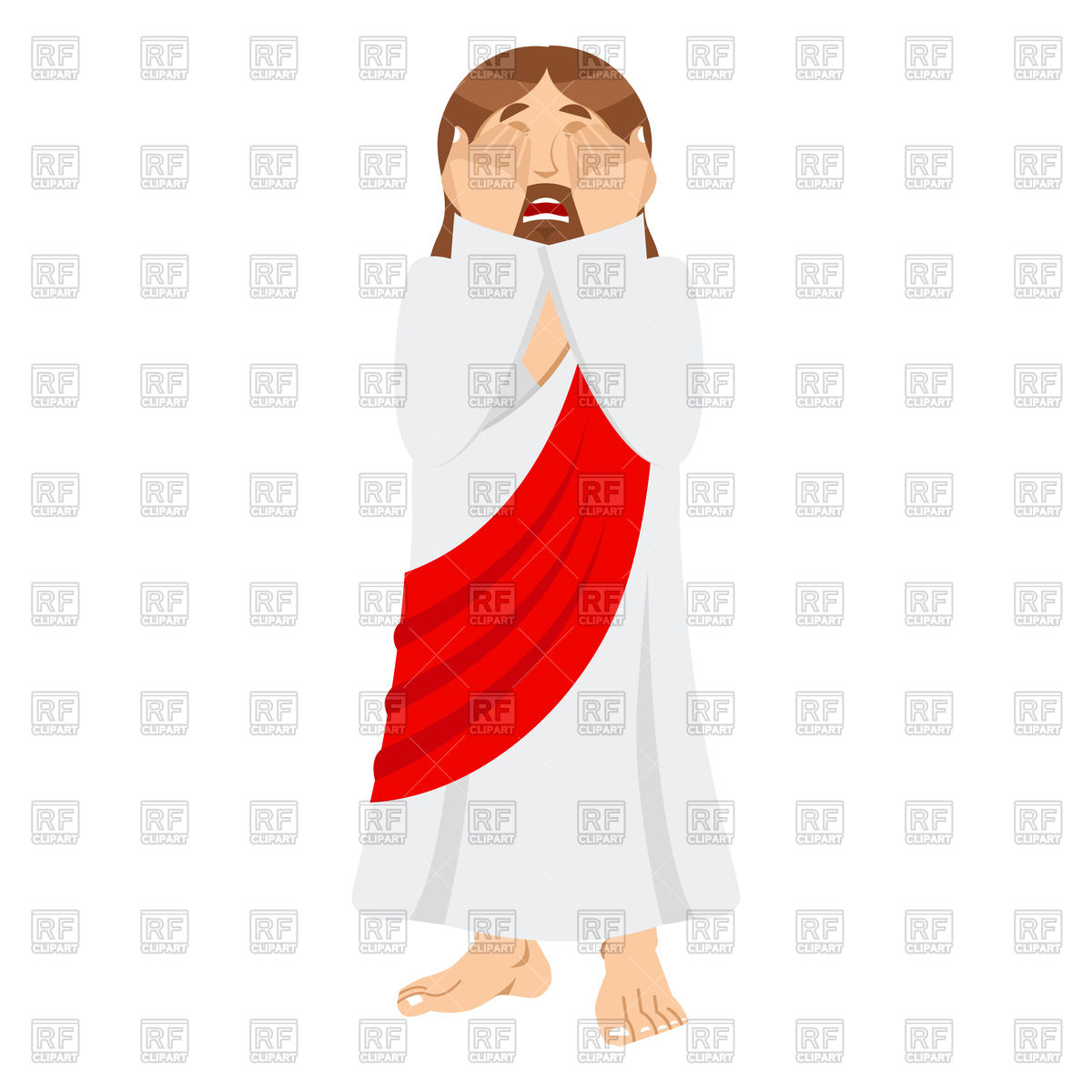 1200x1200 Jesus Facepalm Emotion Royalty Free Vector Clip Art Image