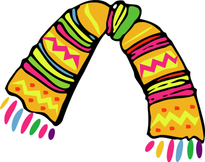 400x316 Clip Art Christmas Scarf Clipart