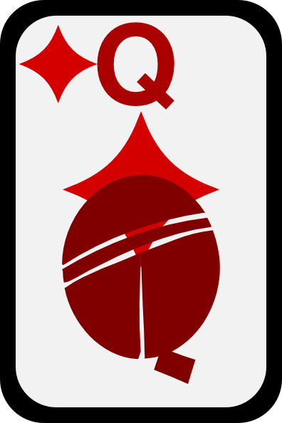 396x594 Queen Of Diamonds Clip Art Free Vector 4vector