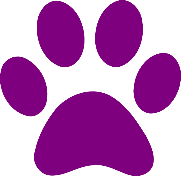 600x583 Purple Clip Art Purple Paw Print Clip Art