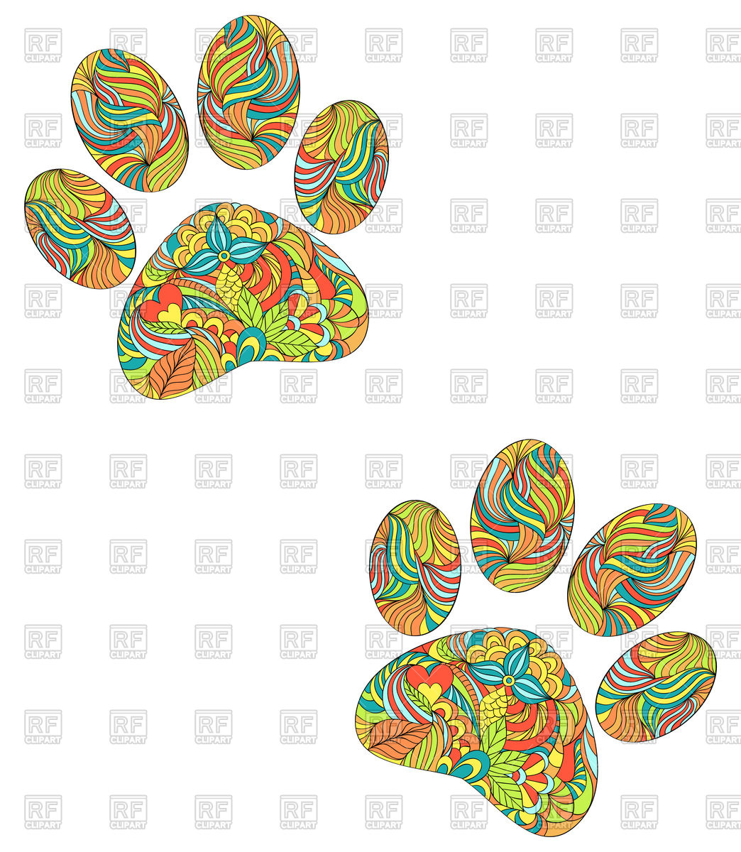 1044x1200 Colorful Animal Print On A White Background Royalty Free Vector