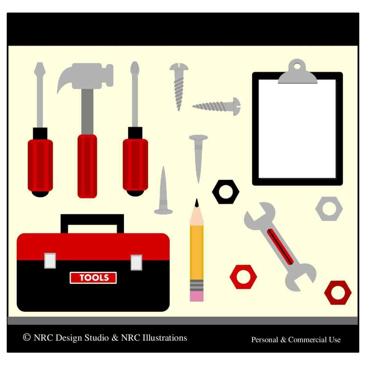 1185x1185 The Images Collection Of Cliparts Writing Toolbox Clipart Tool Kit