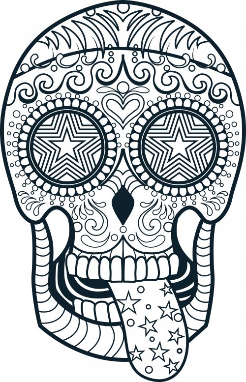500x777 Epic Skull Coloring Pages To Print 78 With Additional Free