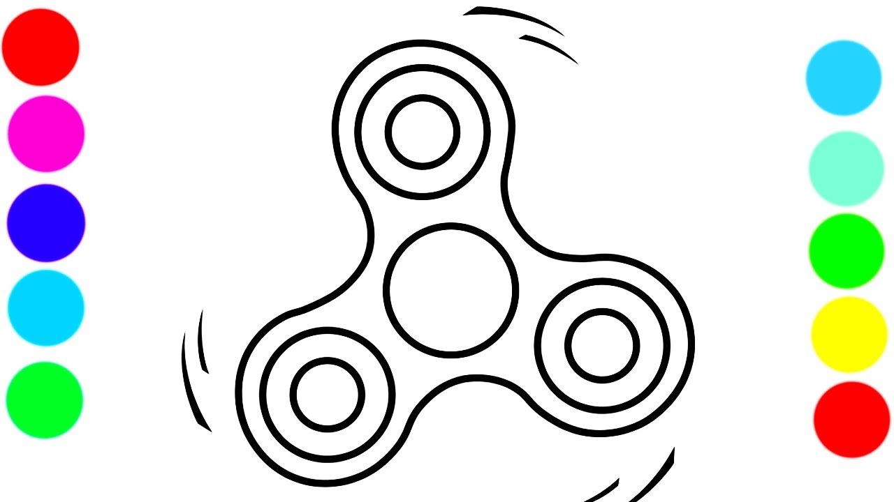 1280x720 Unbelievable Fidget Spinner Coloring Book Page Free Printable