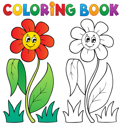 500x513 Coloring Book Free Coloring Book Vector Set 03 Vector Other Free