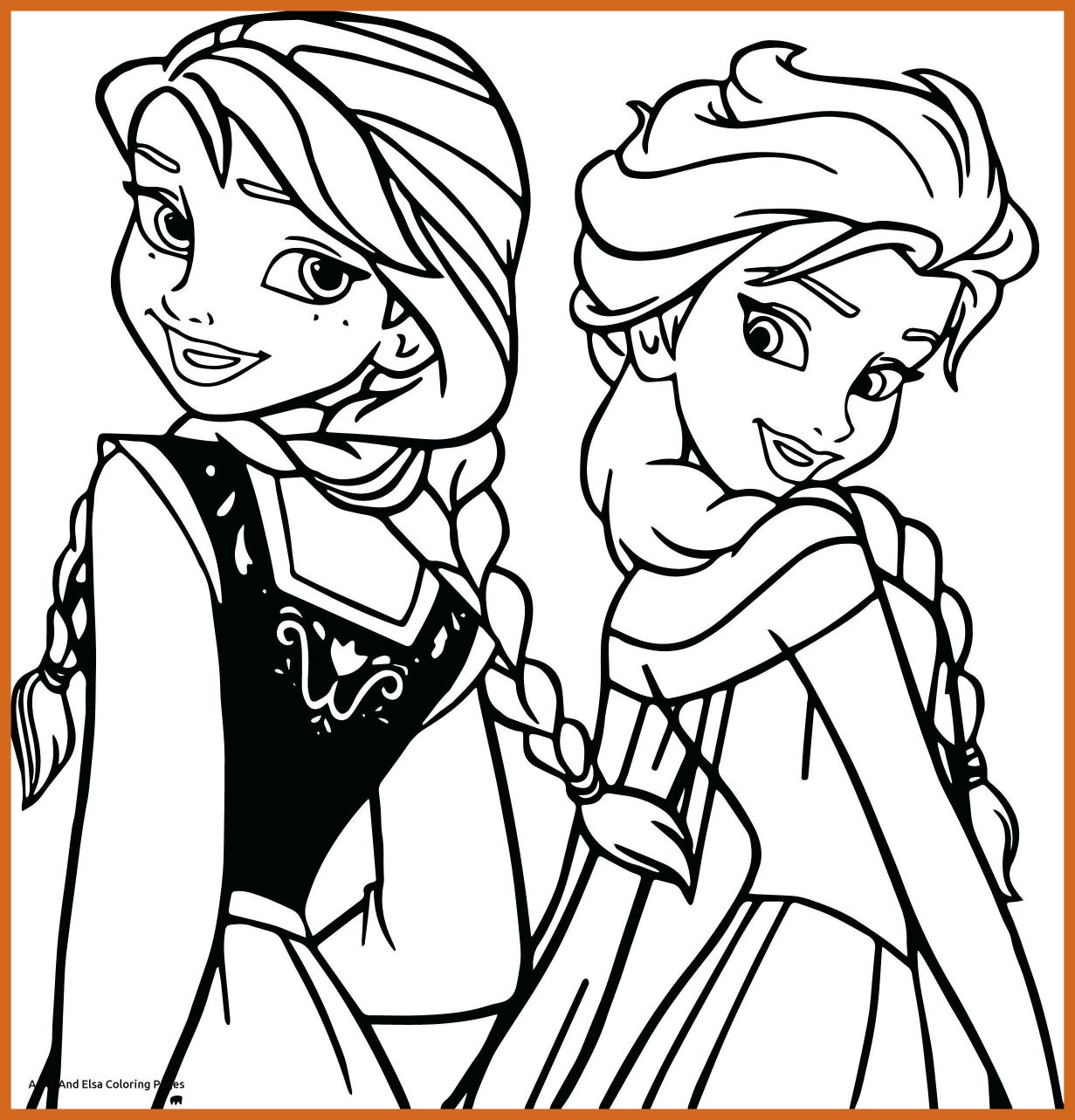 1231x1283 Anna Elsa Coloring Pages