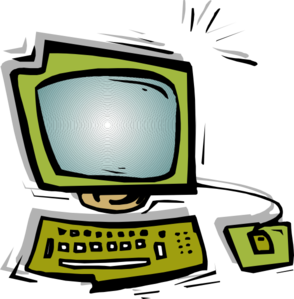 294x299 Green Computer Clip Art