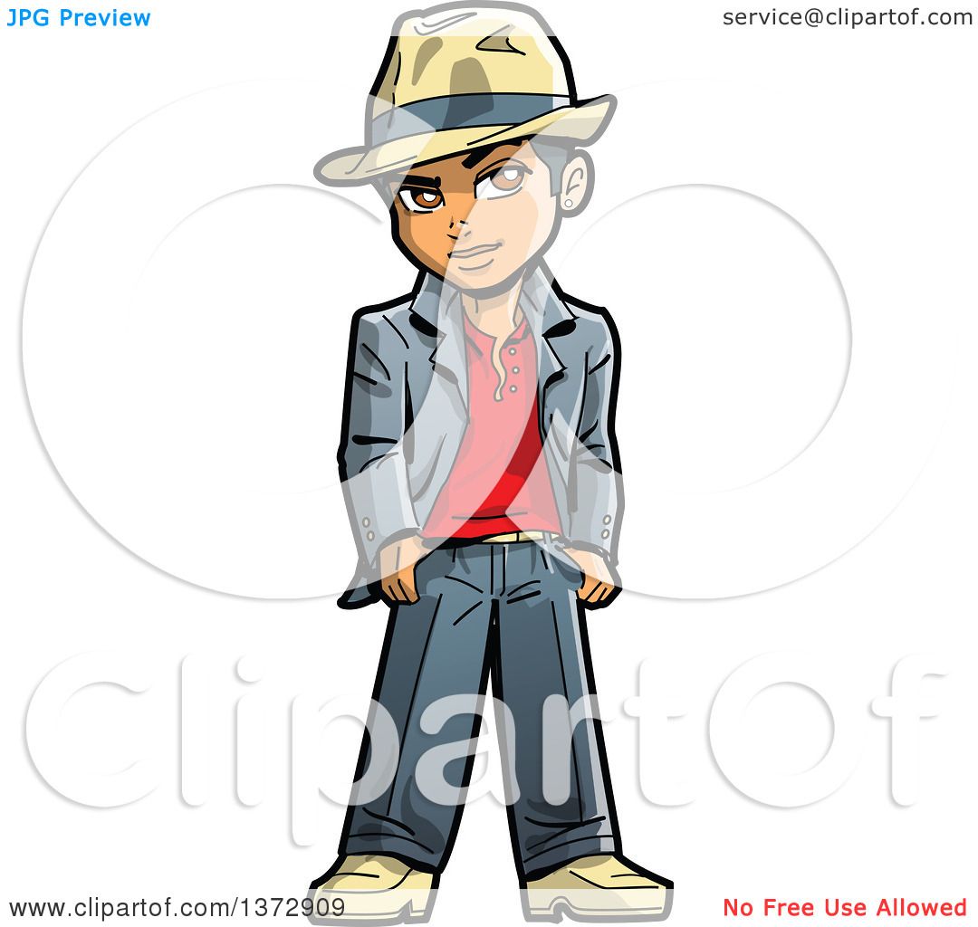 1080x1024 Clipart Of A Cool Young Black Man Wearing A Fedora