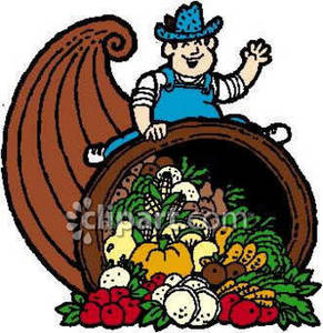 291x300 Farmer Sitting On A Cornucopia