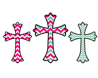 340x270 Chevron Cross Clipart