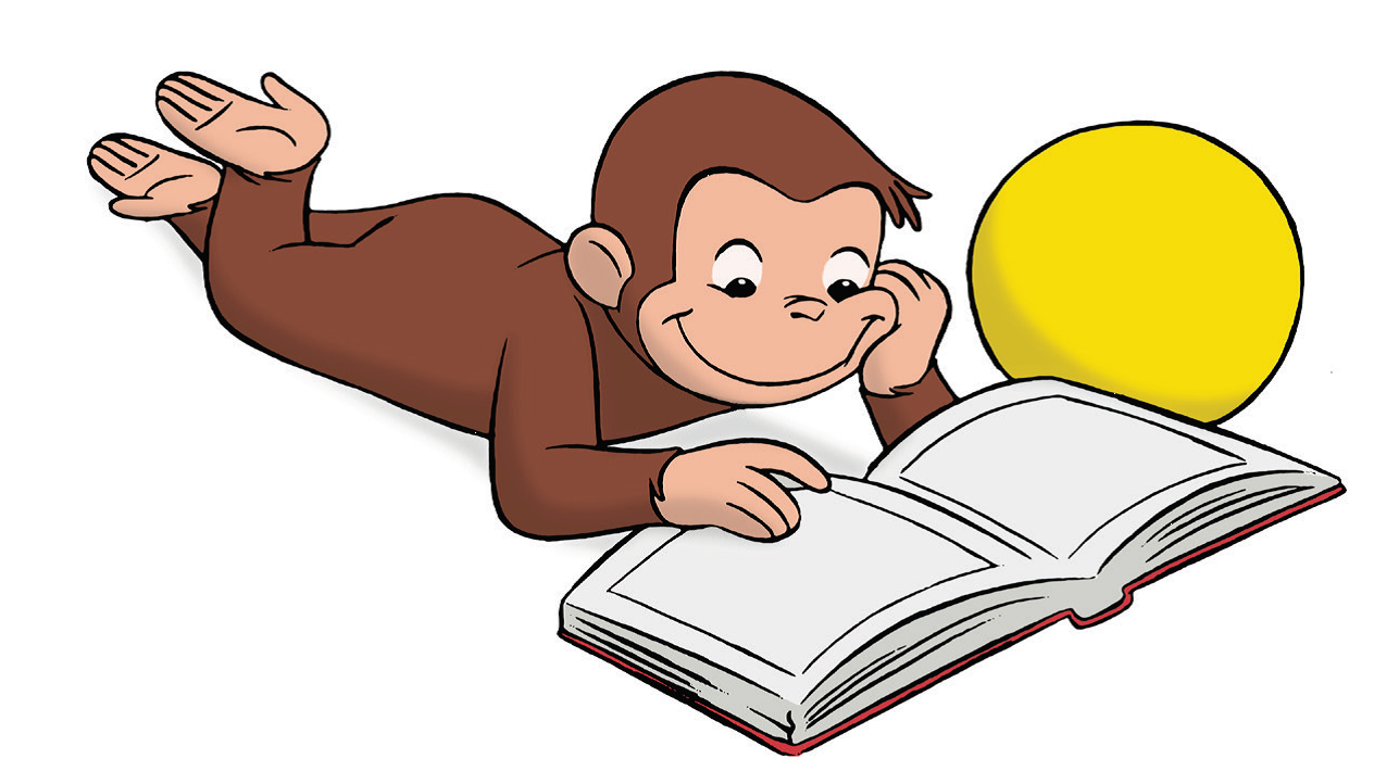 1264x722 Curious George Reading Clip Art Free Image