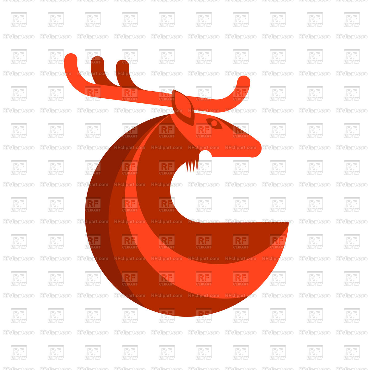 1200x1200 Red Deer Round Icon Royalty Free Vector Clip Art Image