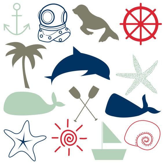 570x570 Clip Art Clipart Dolphins Digital Nautical Clip Art Shell