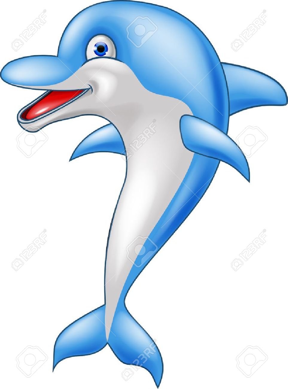 963x1300 Color Dolphin Clipart