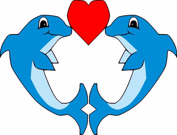 600x457 Blue Dolphin Clipart