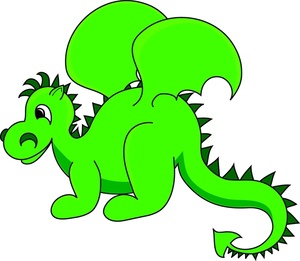 300x261 Free Dragon Clip Art Image Clipart Panda