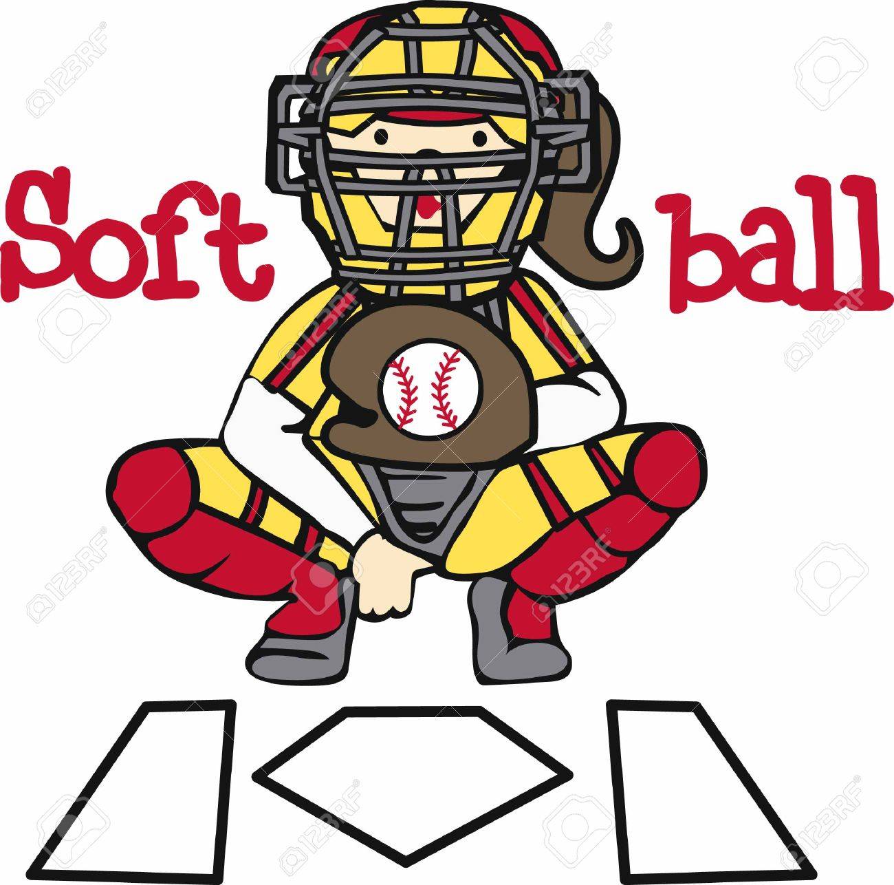 1300x1286 Collection Of Softball Catcher Clipart High Quality, Free