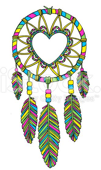 332x556 Dreamcatcher With Heart Illustration Vector Art, Royalty