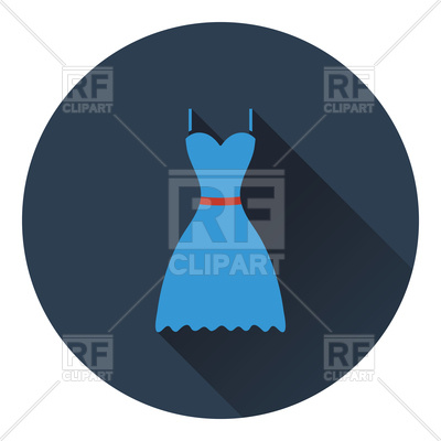 400x400 Flat Color Design Of Dress Icon Royalty Free Vector Clip Art Image